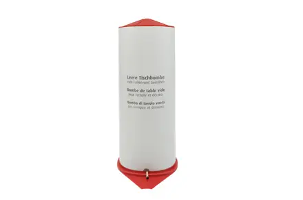 Leere Tischbombe Maxi rot