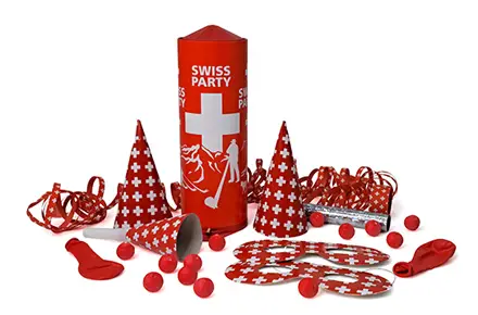Tischbombe Swiss Party